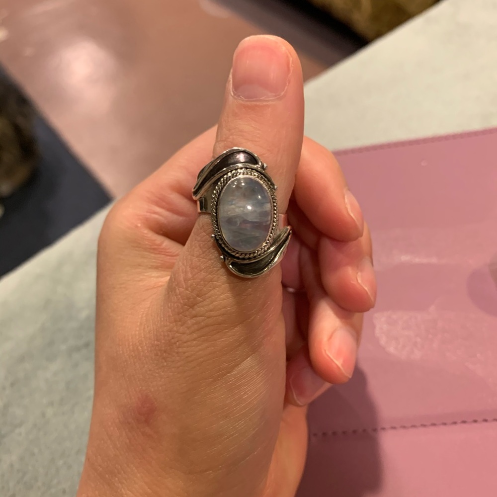 Boho magic moonstone ring